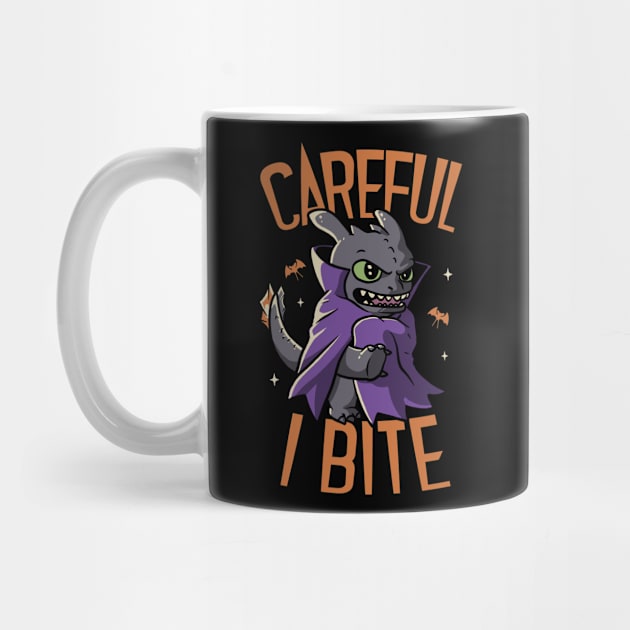 Careful I Bite Funny Cute Spooky by eduely